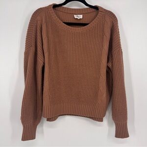 Sienna Sky Warm Brown Knit Top small
